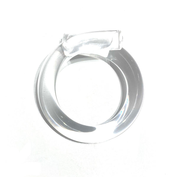 'Thick Rod Bracelet' Clear Lucite