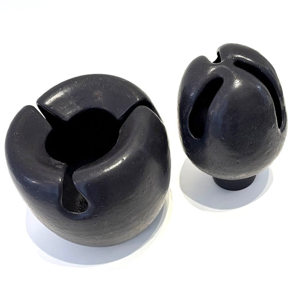 'Stacked Vase' Black
