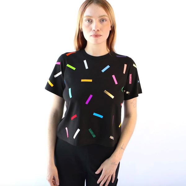 'Confetti Tee' Natural, Black, or Sepia
