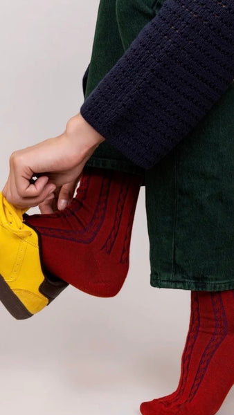 'Cable Sock' Assorted Colours