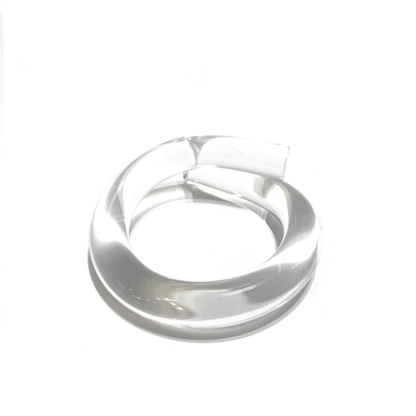 'Thick Rod Bracelet' Clear Lucite