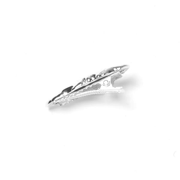 'Frida Hairclip' Textured Silver