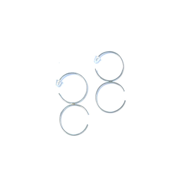 'Circa Earrings' Silver