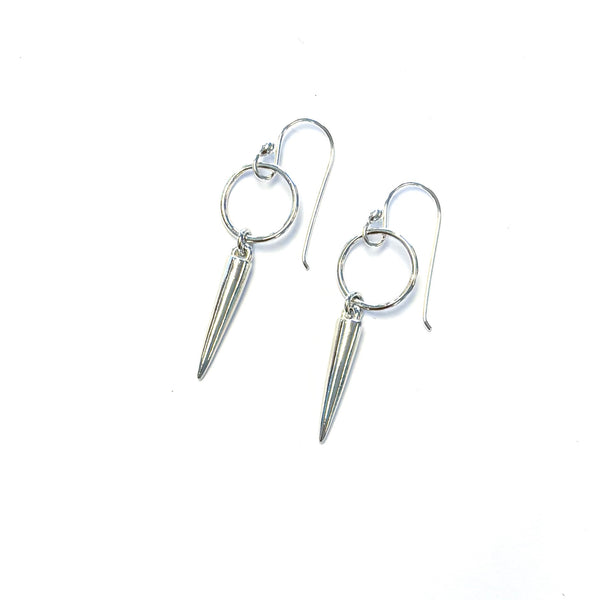 'Spike Dangle Earrings' Sterling Silver