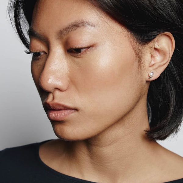 'Ellis Pearl Stud' Sterling Silver or Gold