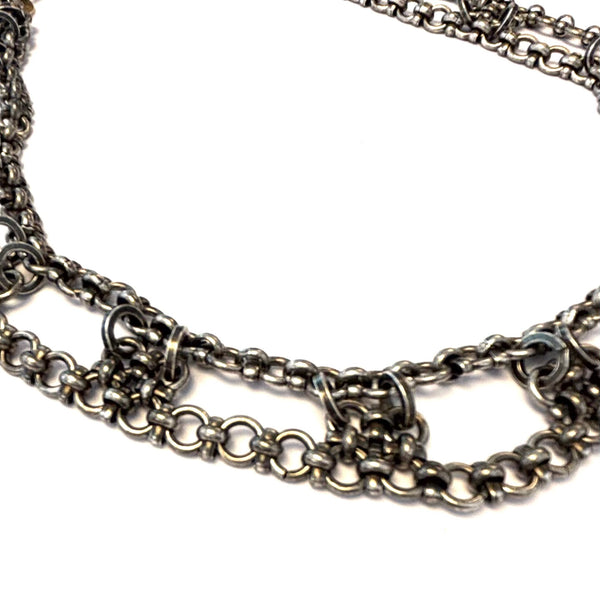 'Olia Necklace' Brass or Antiqued Silver