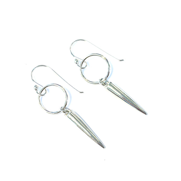 'Spike Dangle Earrings' Sterling Silver