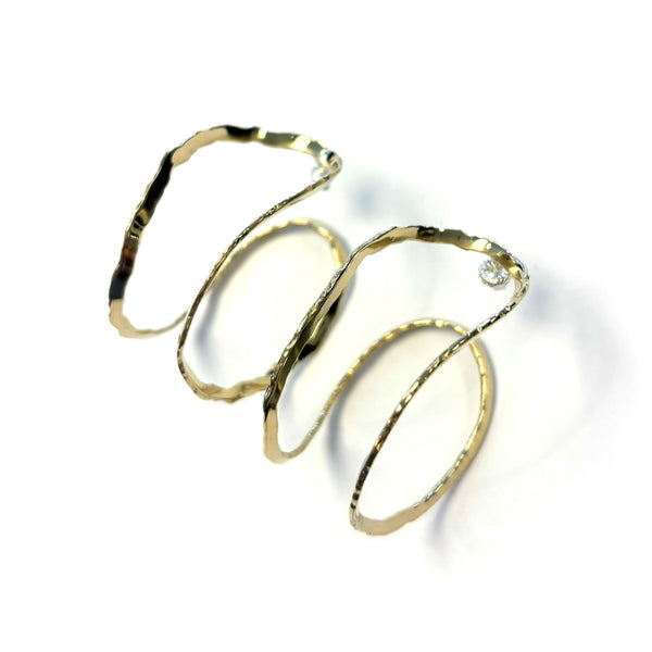 'Bifora 2 Hoops' Polished Brass
