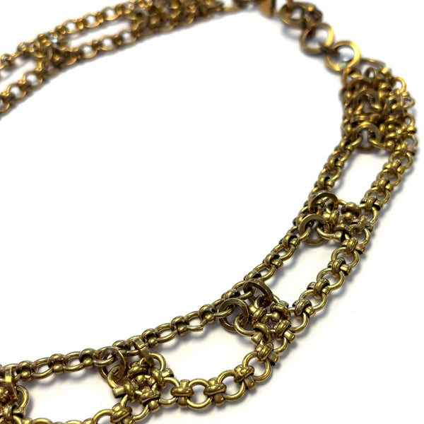 'Olia Necklace' Brass or Antiqued Silver