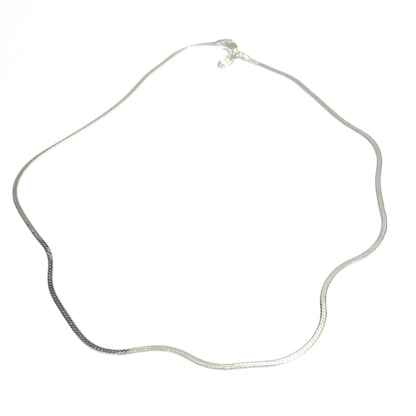'Thin Herringbone Necklace' Silver or Gold