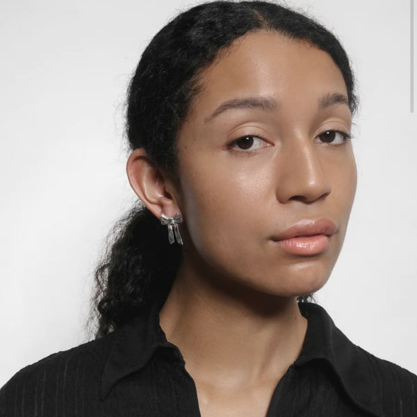 'Ruby Bow Earrings' Gold or Silver