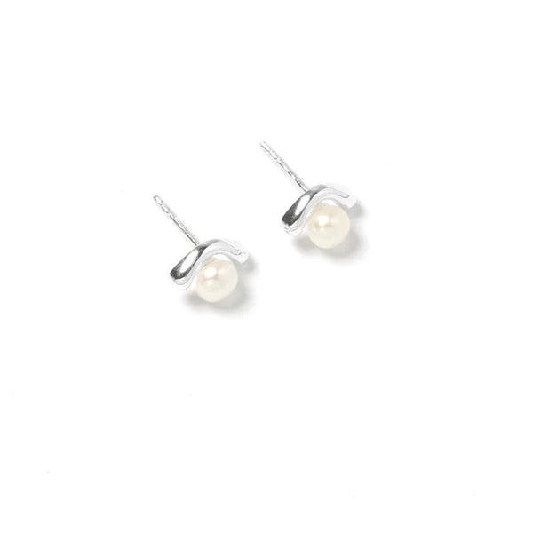 'Ellis Pearl Stud' Sterling Silver or Gold