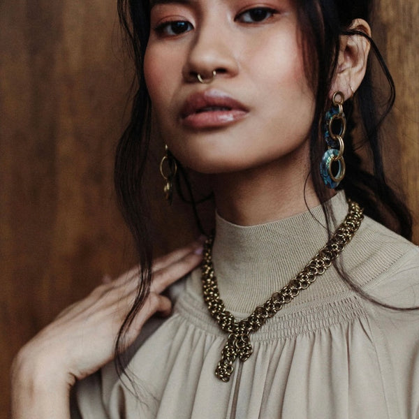 'Ozette Necklace' Brass
