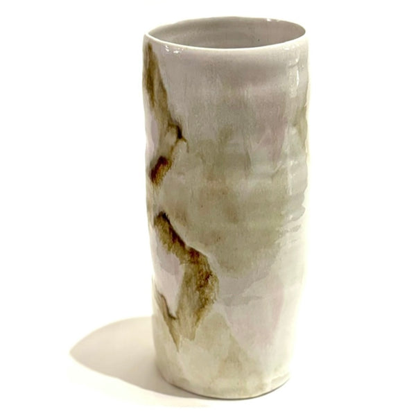 'Flower Can' Cream/White/Blush/Iron Vase