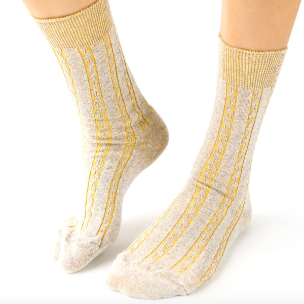 'Cable Socks' Assorted Colours