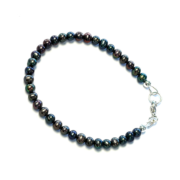 'Peacock Pearl Bracelet'