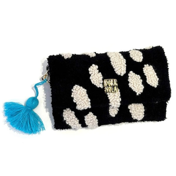 'Tufted Clutch/Crossbody Bag' Assorted Colours