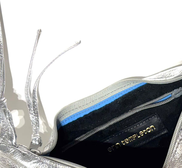 'Hobo Sling' Silver Leather