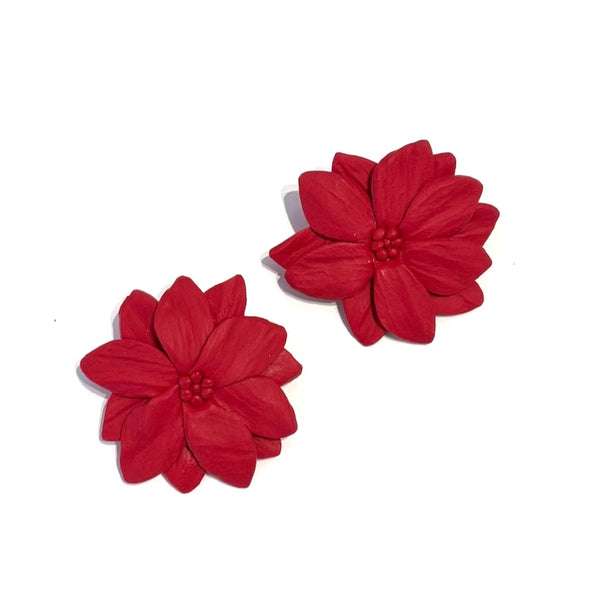 'Flora Studs' Red, Black, or White