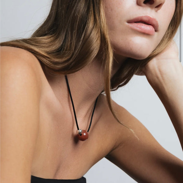 'Leigh Necklace' Red Agate