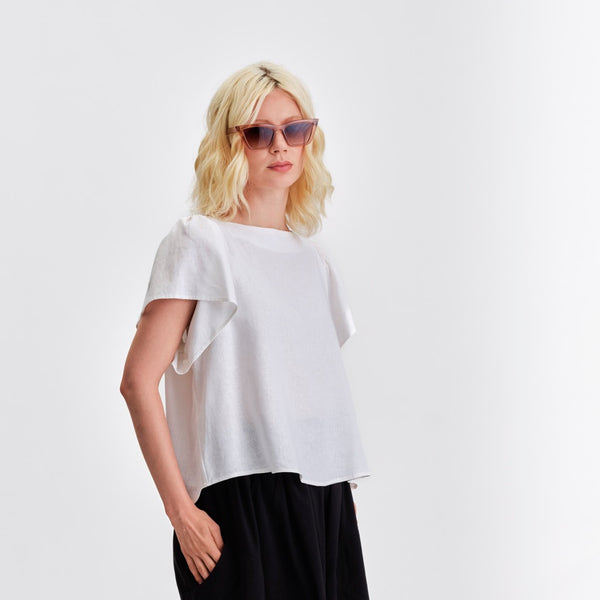 'Saffron Top' Ivory or Black