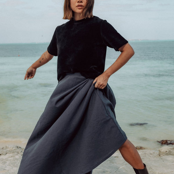 'Savannah Skirt' Indigo