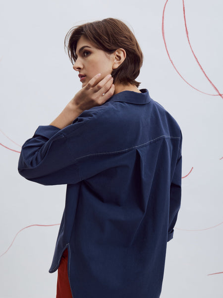 'Malabou Button Up' Blue