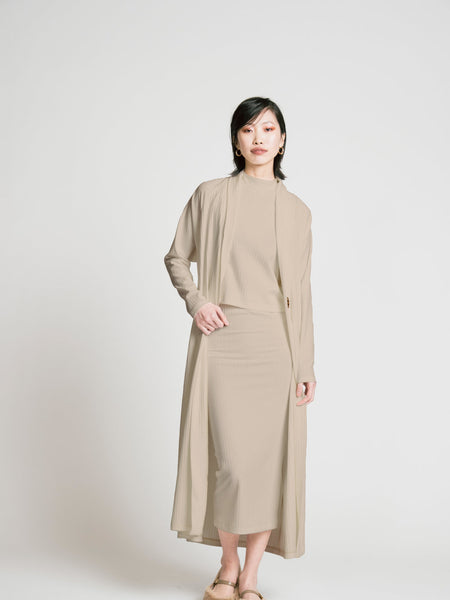 'Support Cardigan' Black Rib