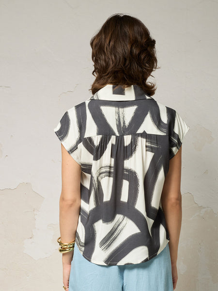 'Hemera Blouse' Black Shodo
