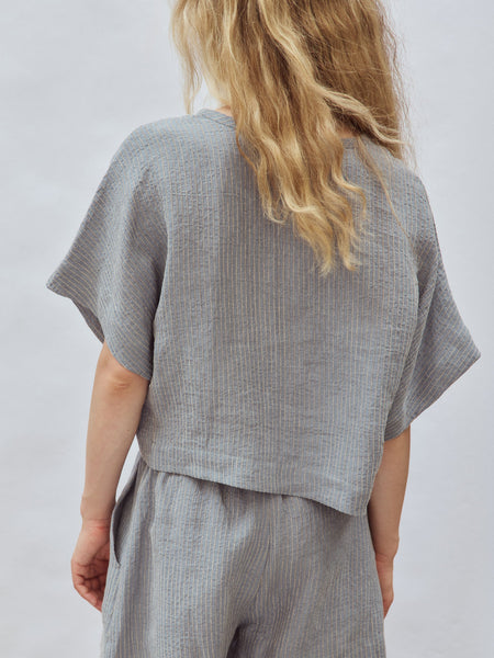 'Steven Blouse' Blue Stripe or Black Stripe