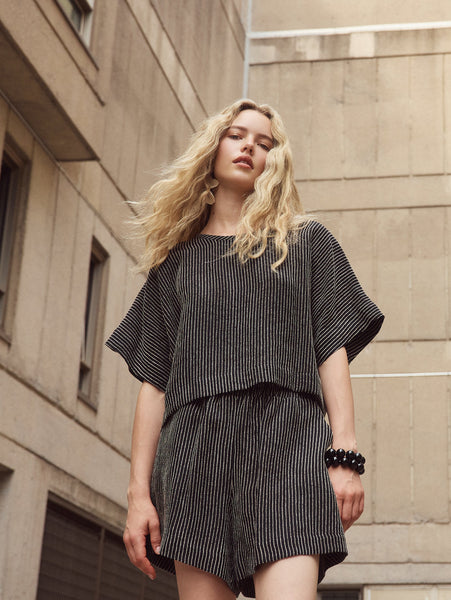 'Steven Blouse' Blue Stripe or Black Stripe