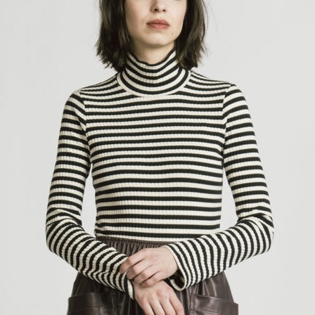 'Octans Turtleneck' Striped Rib