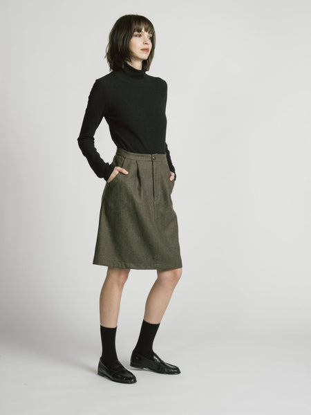 'Octans Turtleneck' Semi Sheer Black