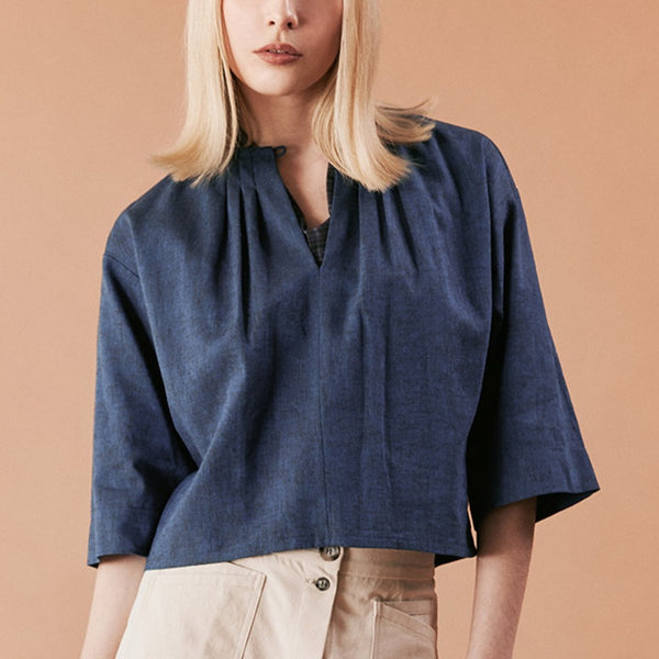 'Rune Blouse' Cobalt