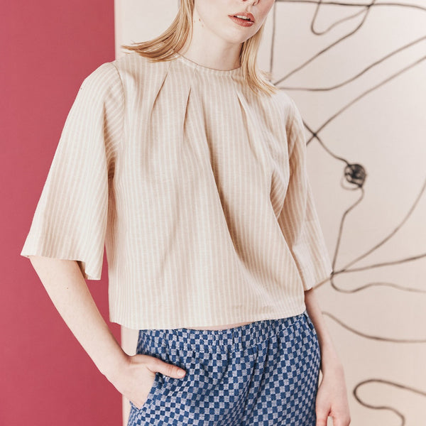 'Moreau Top' Plum Stripe