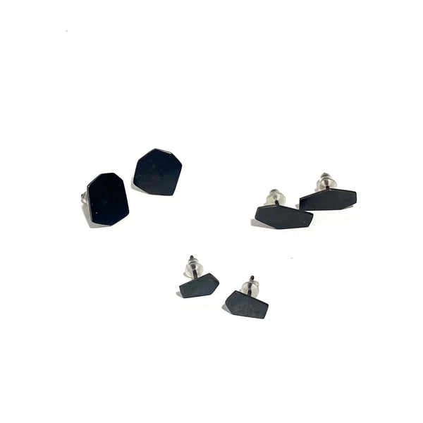 'Studs' Oxidized Sterling Silver