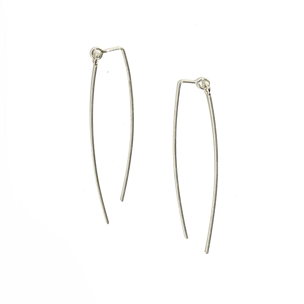 'Curved Dangle Back Earrings'