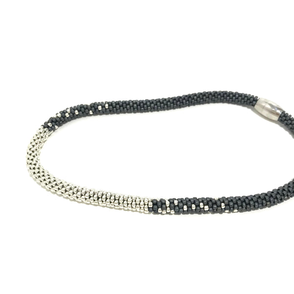 'Stardust Necklace' Grey/Sterling Silver