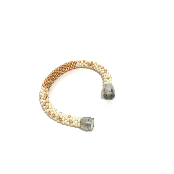'Stardust Bracelet' Cream/Rose Gold