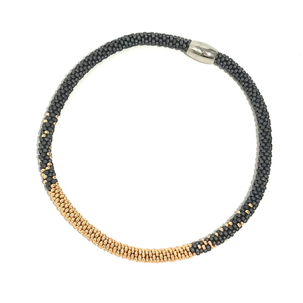 'Stardust Necklace' Grey/Yellow Gold