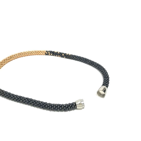 'Stardust Necklace' Grey/Yellow Gold