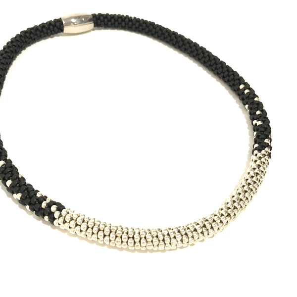 'Stardust Necklace' Black/Silver