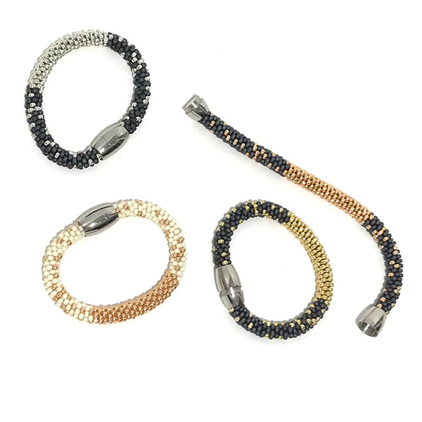 'Stardust Bracelet' Cream/Rose Gold