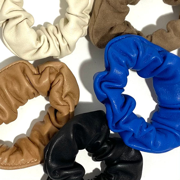 'Leather Hair Scrunchie'