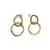 'Flora 2 Dangles' Polished Brass