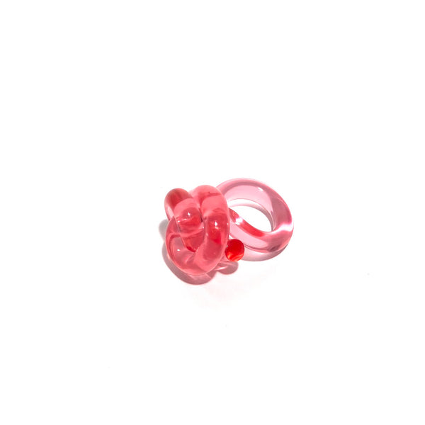 'Knot Ring' Assorted Colours, size 6.5-7