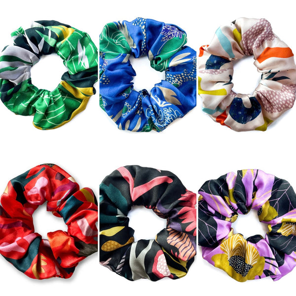 'Silk Hair Scrunchie' Assorted Colours