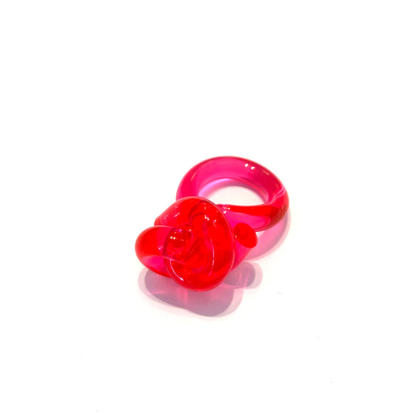 'Knot Ring' Assorted Colours, size 6.5-7