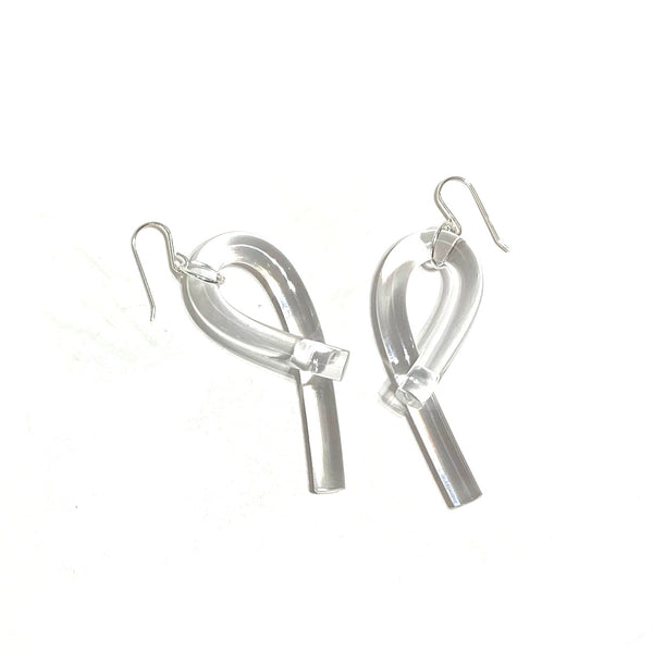 'Loop Earrings' Clear Lucite