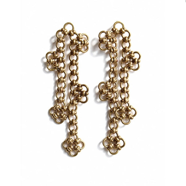 'Osha Earrings' Brass